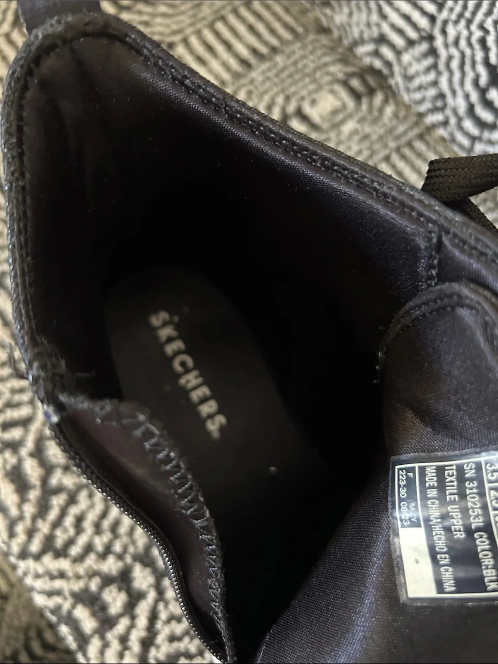 Skechers Hyperlift Black High-Top Platform Sneakers